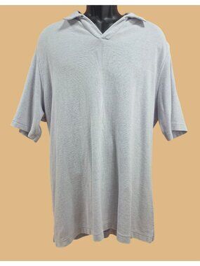 Johnston & Murphy Mens Light Gray Cotton Polo XXL